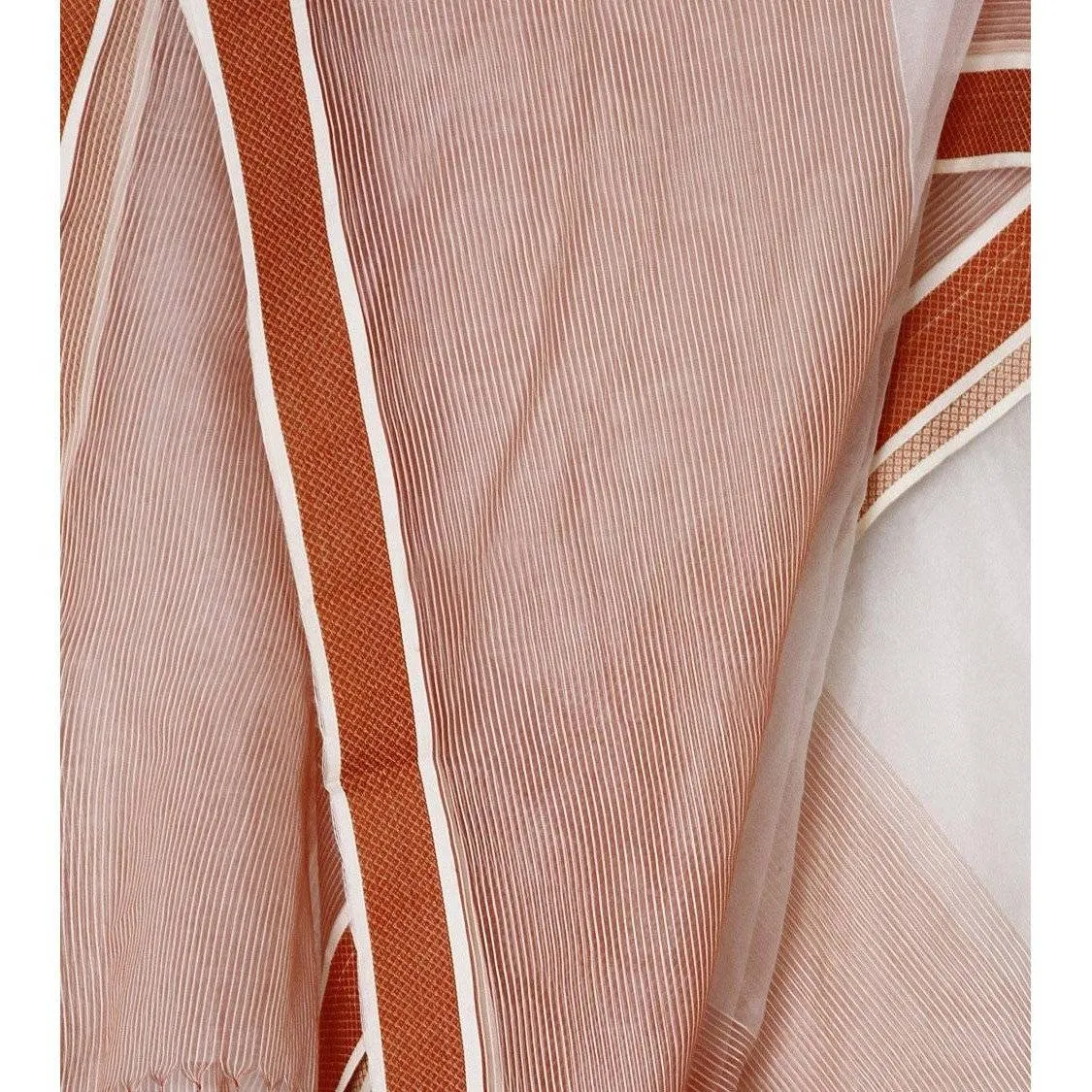White & Orange Organza Dupatta