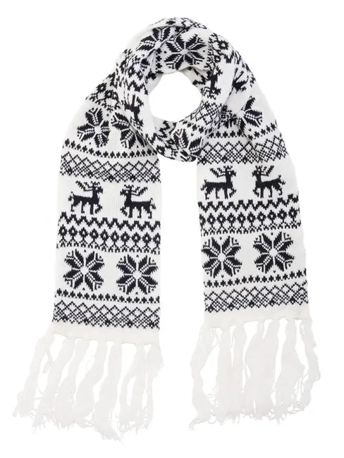 White Christmas Scarf