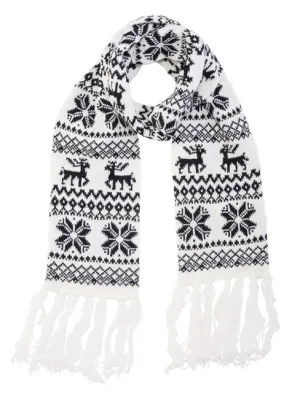 White Christmas Scarf
