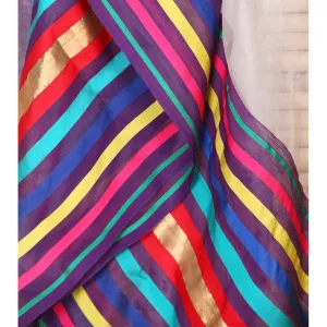 White Cotton Silk Maheshwari Dupatta