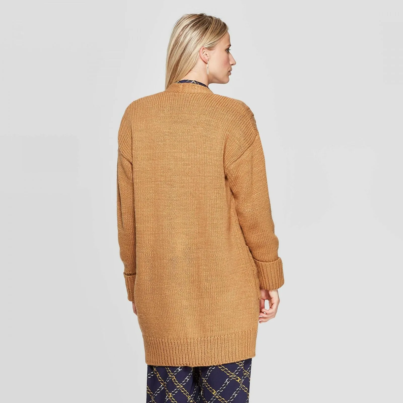 Who What Wear Women's Long Sleeve Wool Blend Cardigan Sweater