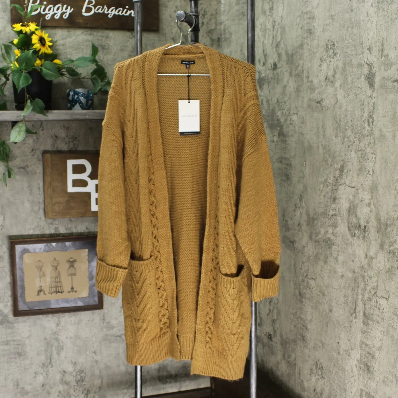 Who What Wear Women's Long Sleeve Wool Blend Cardigan Sweater