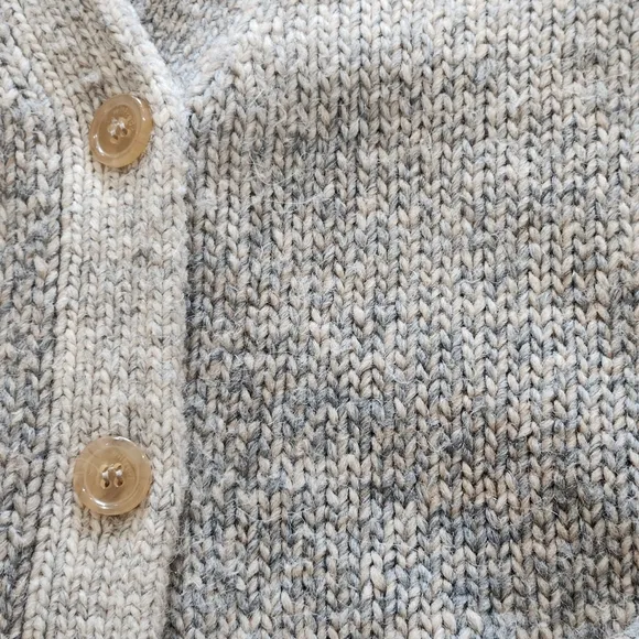 Wilfred long sleeve button front chunky knit alpaca wool cardigan sweater large