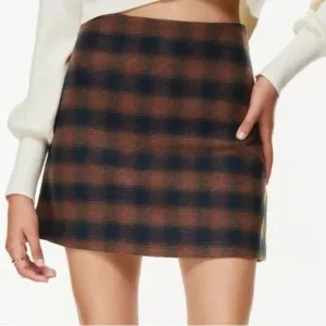 Wilfred wool/cashmere blend plaid skirt - 4