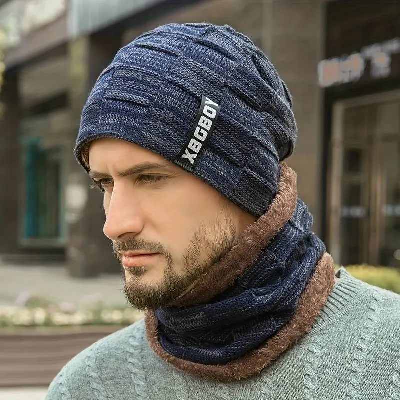 Winter Beanie Hat Scarf Set