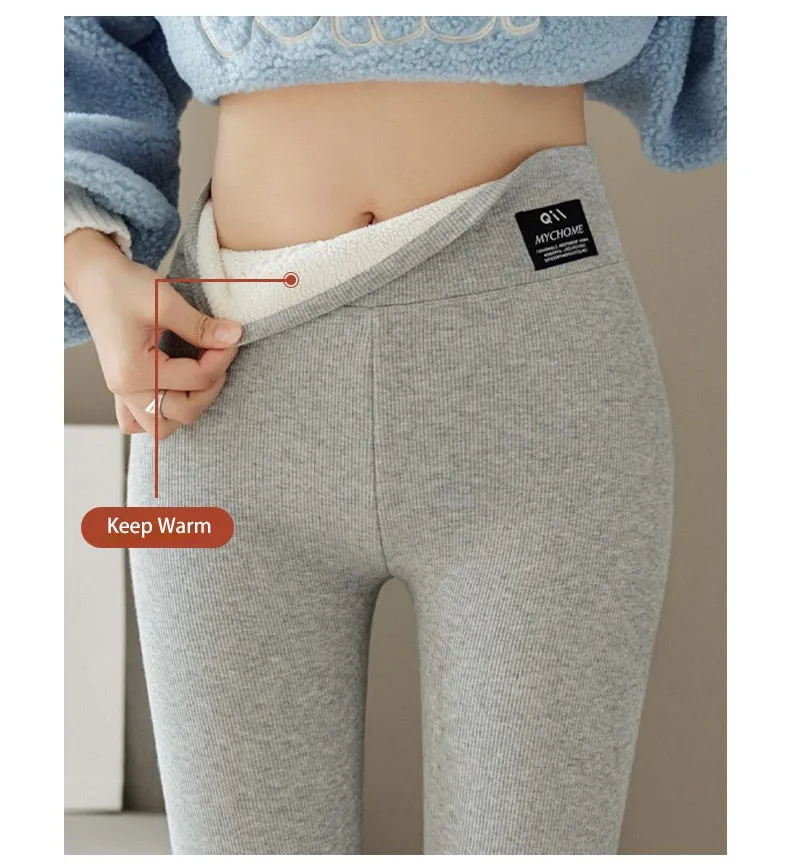 Winter Pants Thermal Fleece Thicken