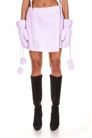 Wisteria Teddy Pom Pom Mittens