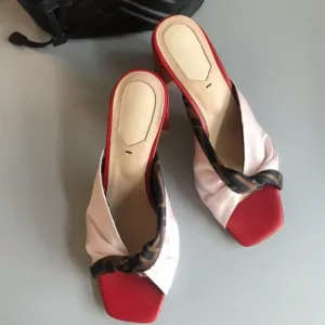 Women Summer Sexy Slippers Silk Butterfly
