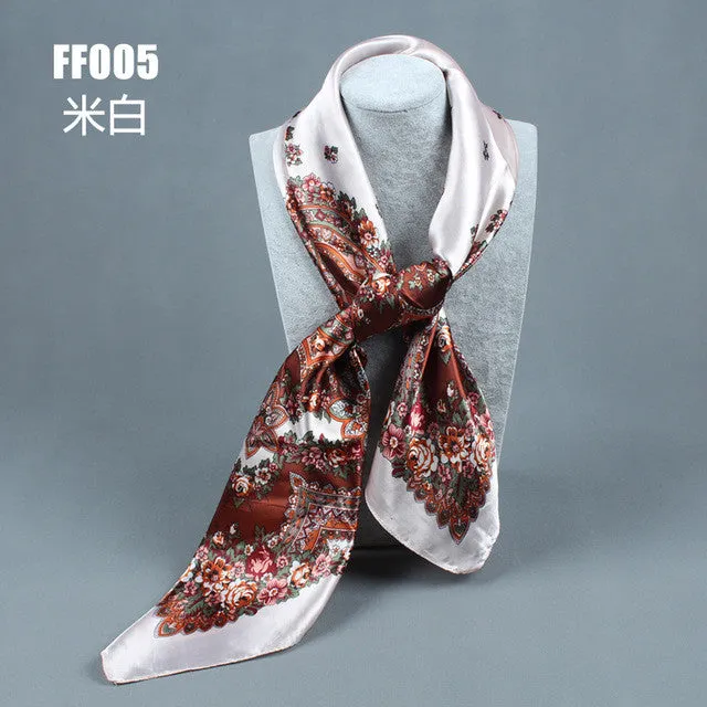 Women's Fashion Flower Pattern Polyester Scarves - 10 Colours