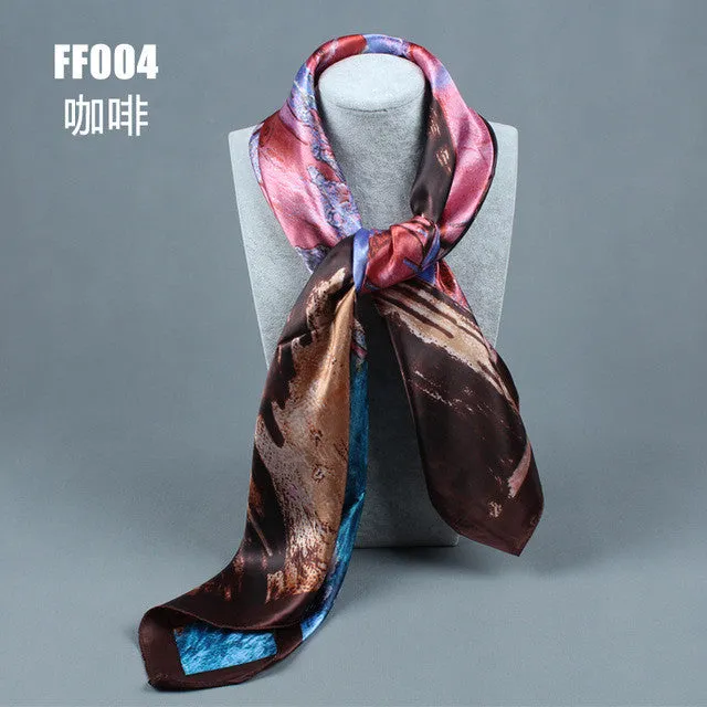Women's Fashion Flower Pattern Polyester Scarves - 10 Colours