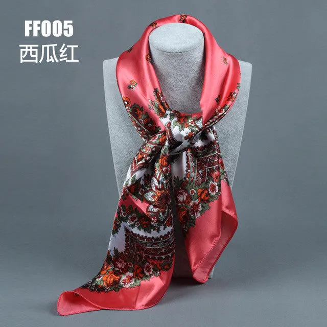 Women's Fashion Flower Pattern Polyester Scarves - 10 Colours