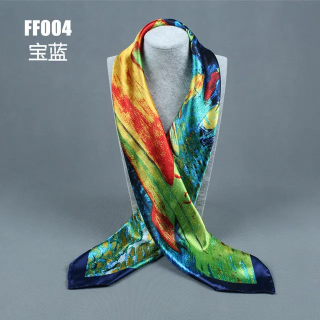 Women's Fashion Flower Pattern Polyester Scarves - 10 Colours
