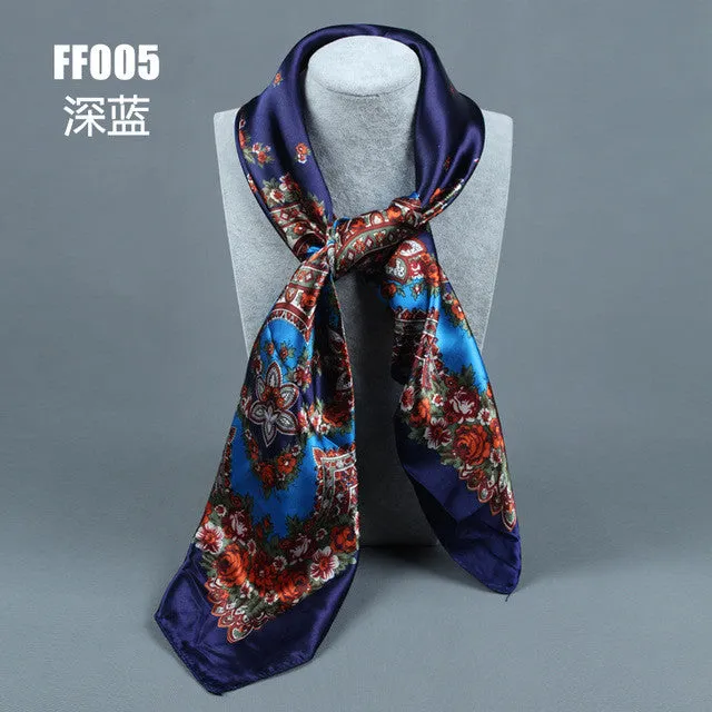 Women's Fashion Flower Pattern Polyester Scarves - 10 Colours