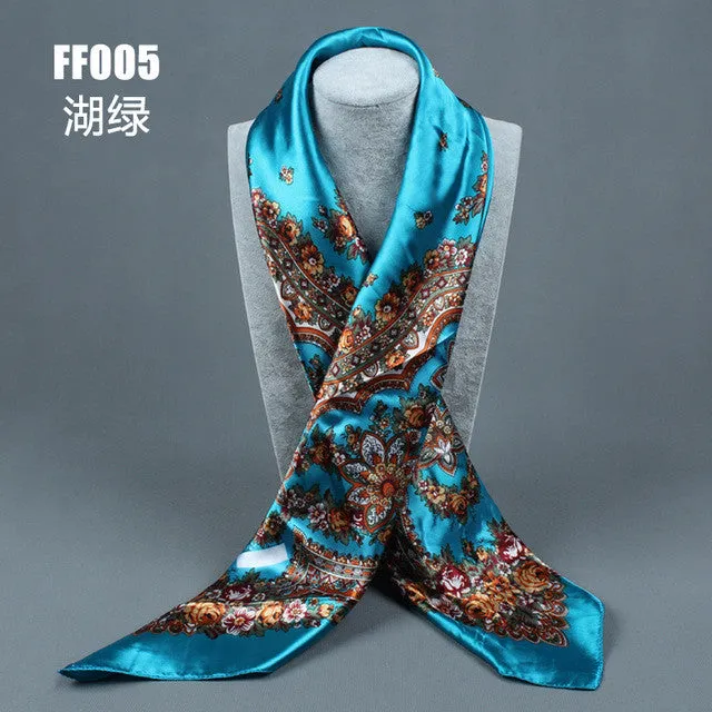 Women's Fashion Flower Pattern Polyester Scarves - 10 Colours