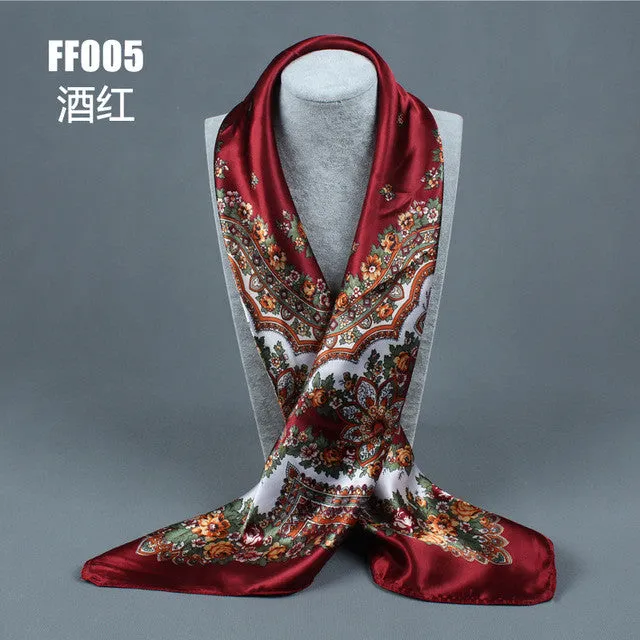 Women's Fashion Flower Pattern Polyester Scarves - 10 Colours