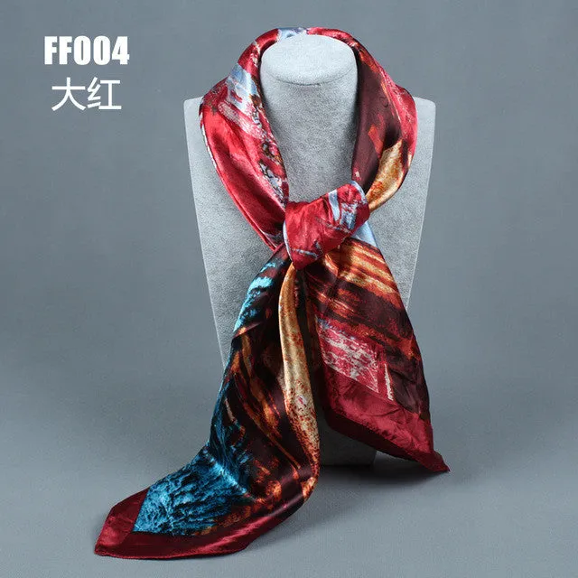 Women's Fashion Flower Pattern Polyester Scarves - 10 Colours