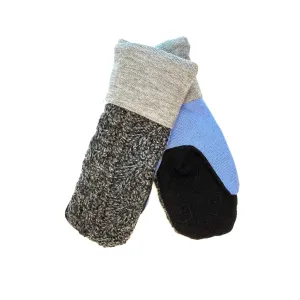 Women's Mittens - Grey & Blue - 1215 M/L