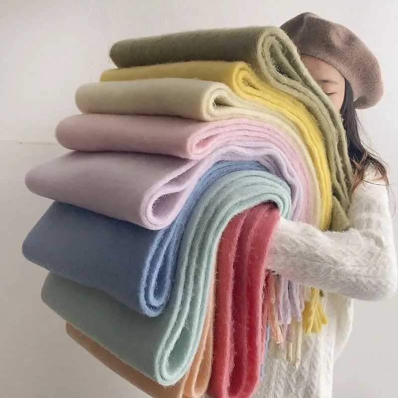 Women's Mohair Winter Scarf – Thick Warm Shawl