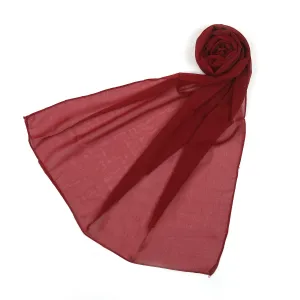 Women's Plain Georgette Stole - Maroon