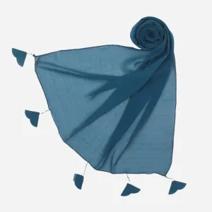 Women's Plain Georgette Stole - Teal