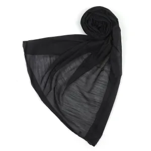 Women's Plain Turkish Stole - Black