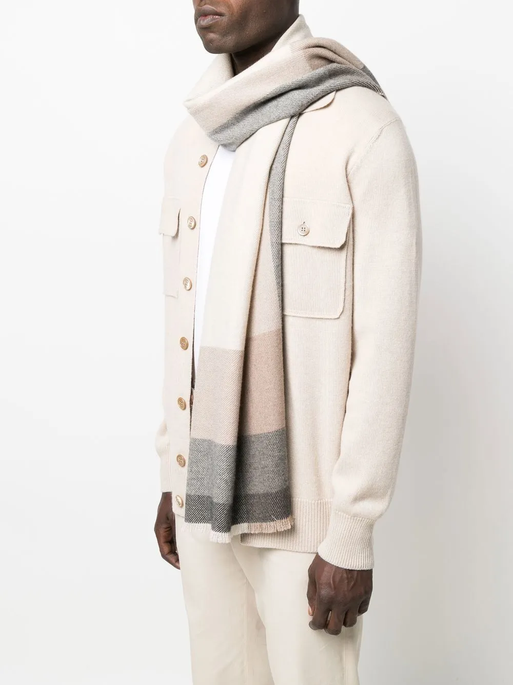 Wool and cashmere scarf