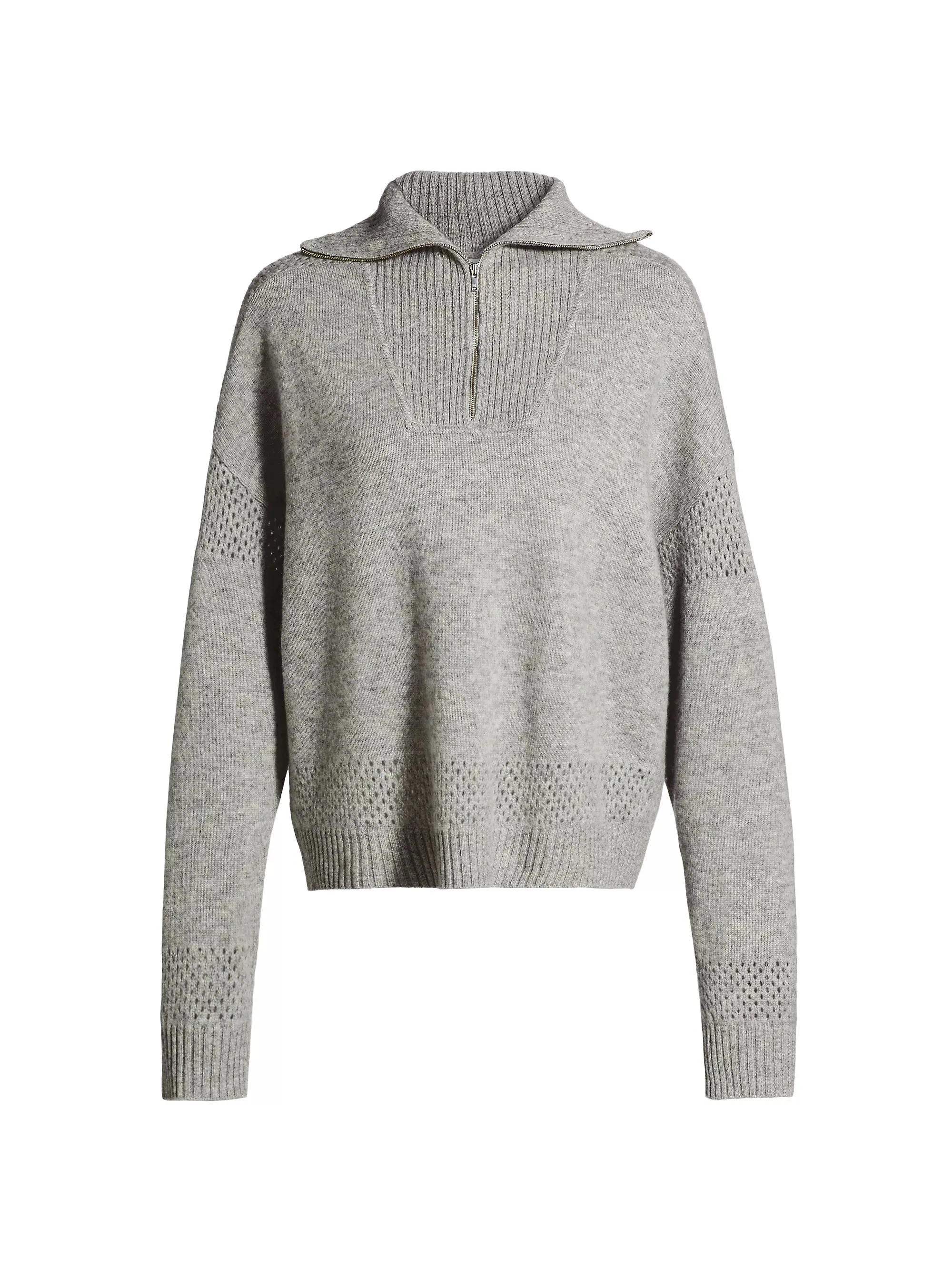 Wool-Cashmere Quarter-Zip Sweater