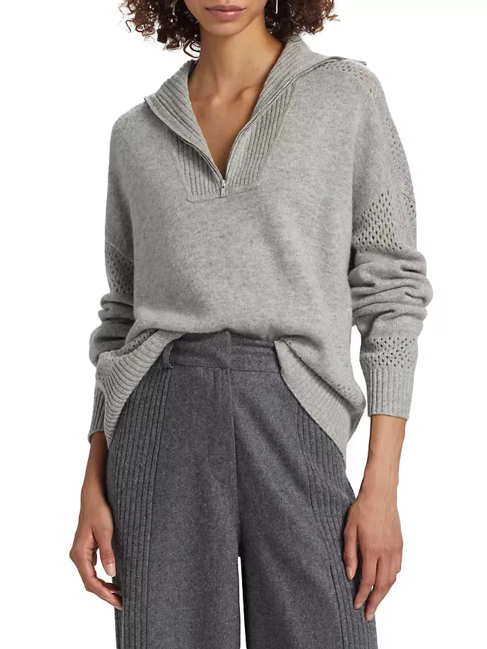 Wool-Cashmere Quarter-Zip Sweater