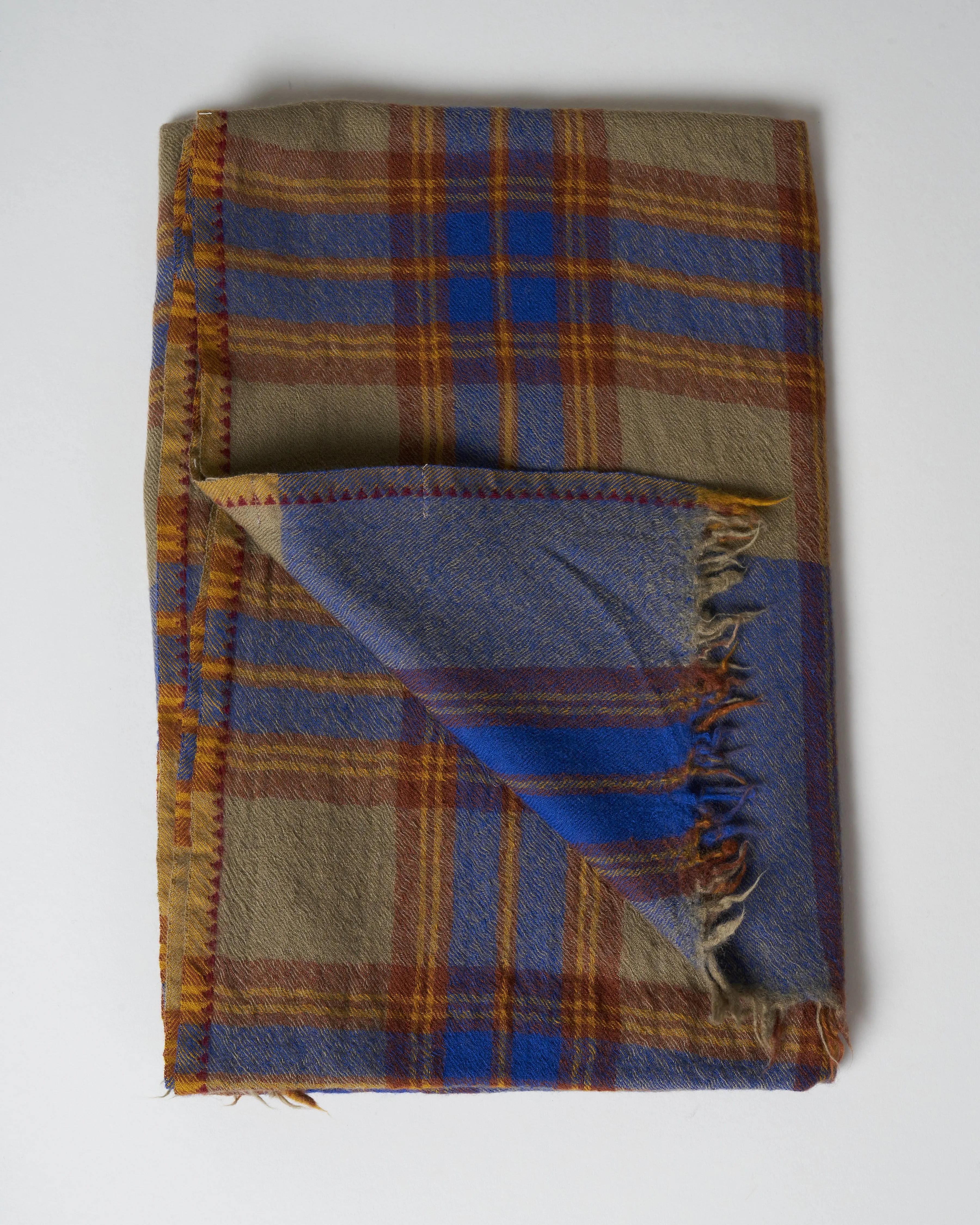 wool cashmere scarf - natural