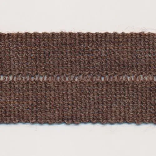 Wool Knit Binder Tape #36 Dark Brown
