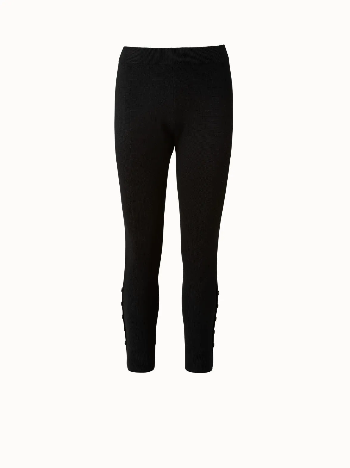 Wool Silk Knit Legging with Snap Detail