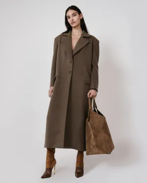 Wool Single Breasted Coat