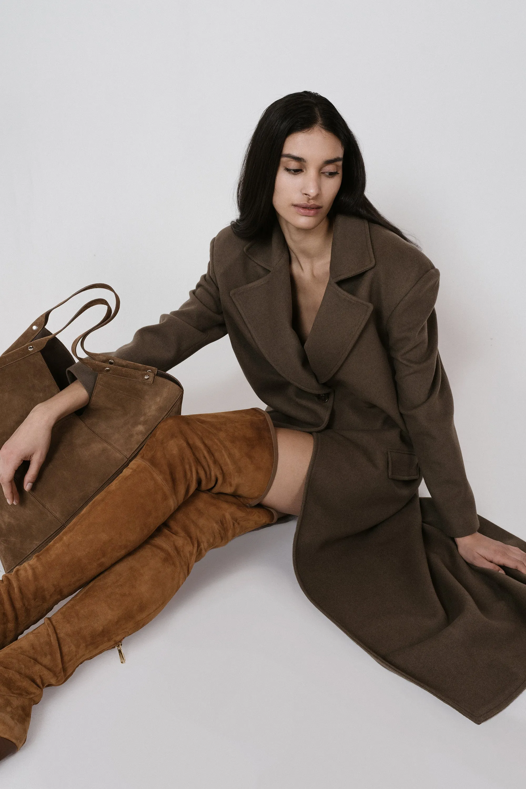 Wool Single Breasted Coat