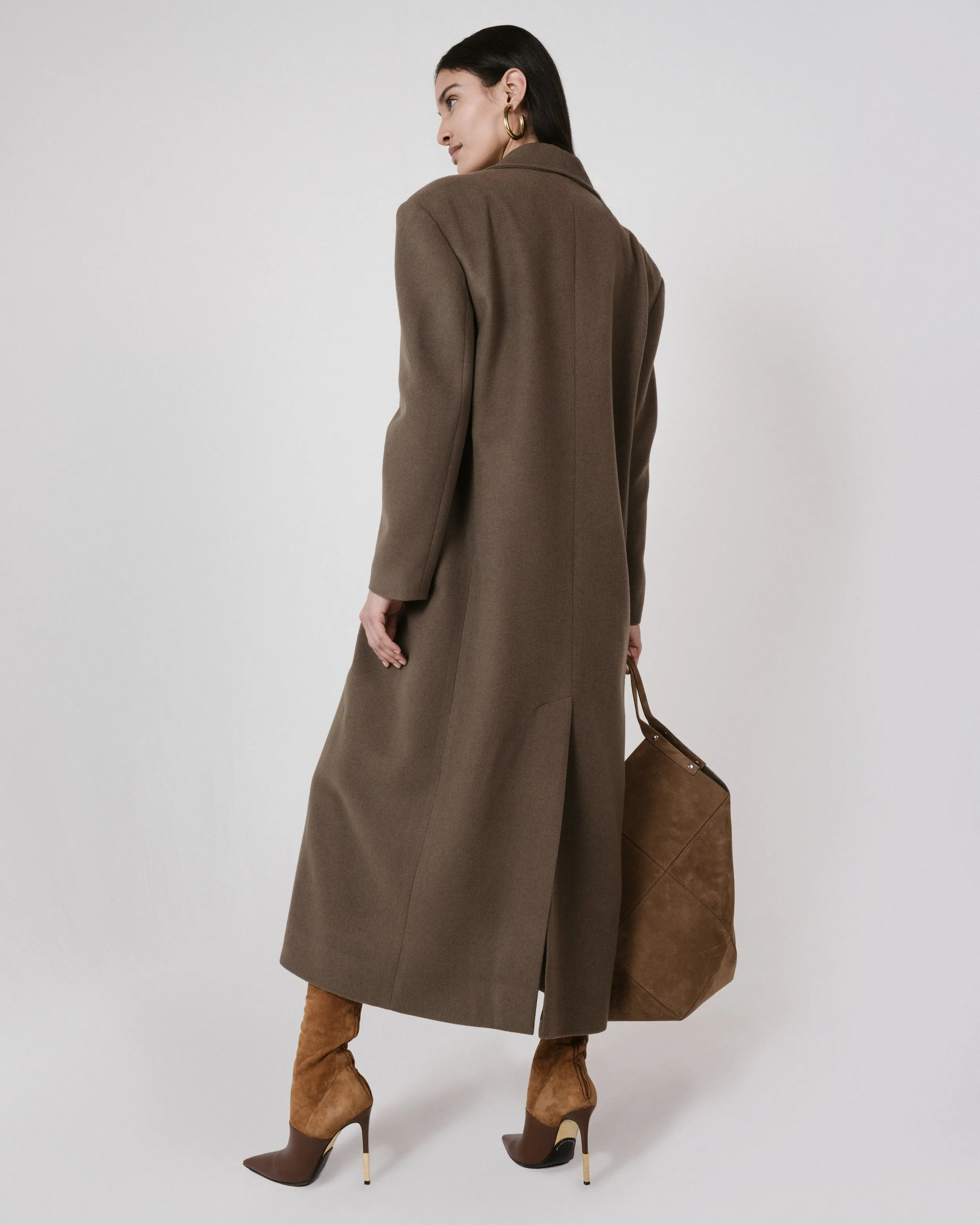 Wool Single Breasted Coat