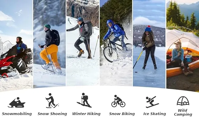 Wool Ski Socks Rechargeable Heated Socks for men, Electric Socks for Women, foot warmers for women hunting Skiing Cycling Camping Hiking Ski Sock christmas stockings