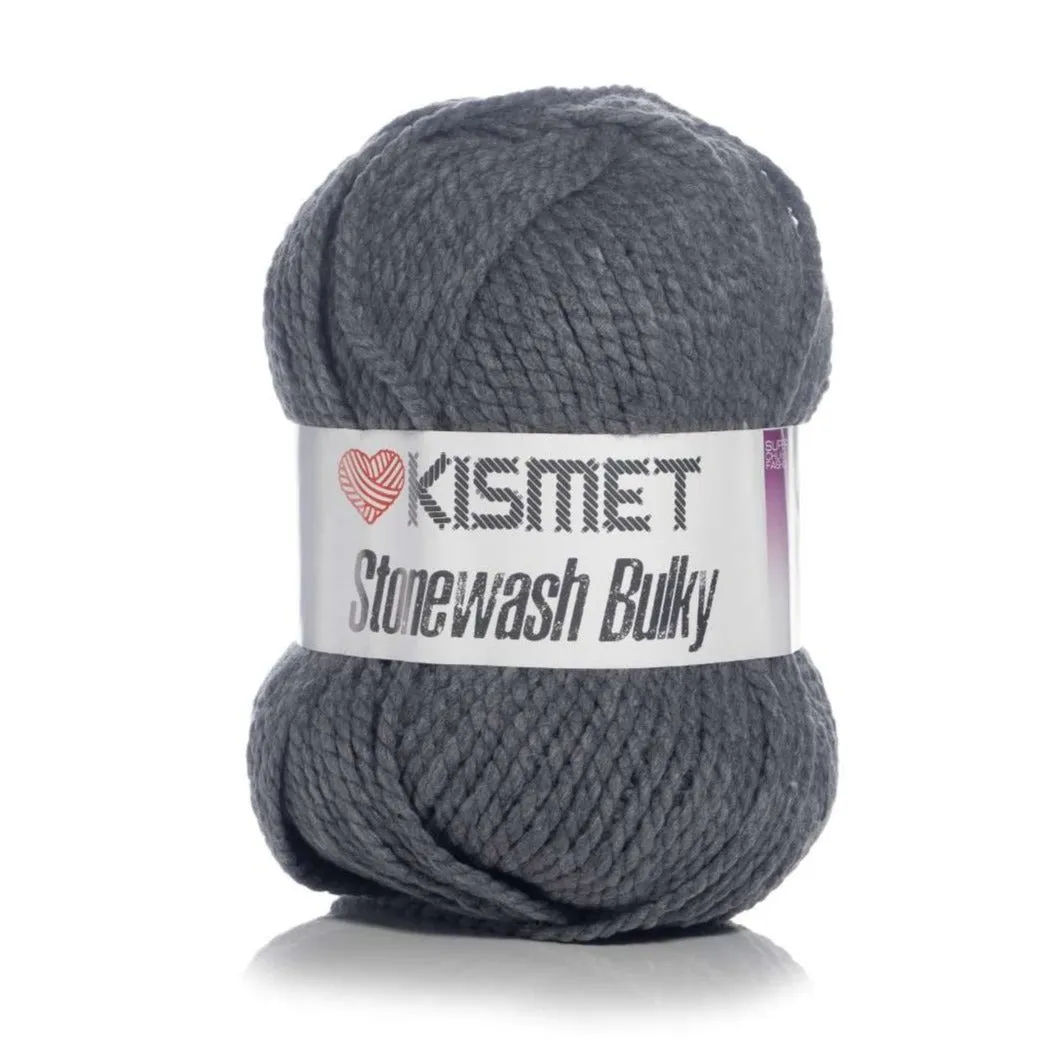 Wool Stone Wash Bulky Charcoal