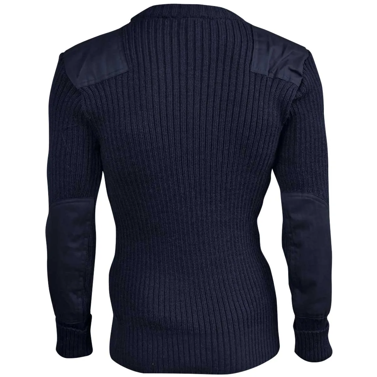 Woolly Pully Army Jumper with Patches Navy