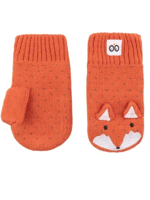 Zoocchini -  Baby and Kids Knit Mittens - Findley the Fox - 6-24Months