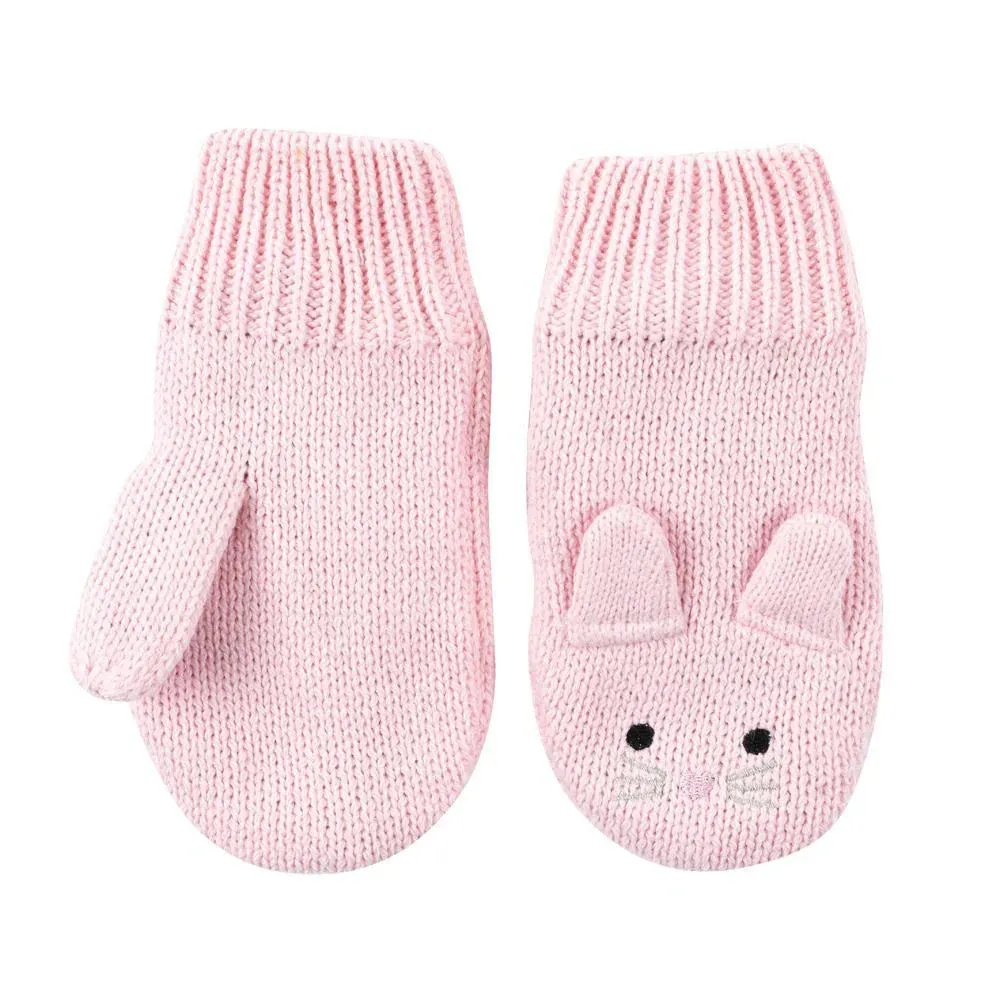 ZOOCCHINI Toddler Knit Mittens (Beatrice Bunny)